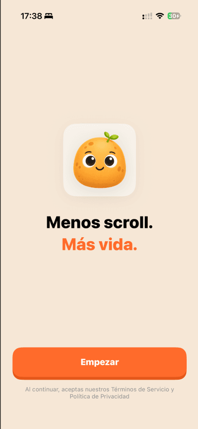 Onboarding — menos scroll, más vida